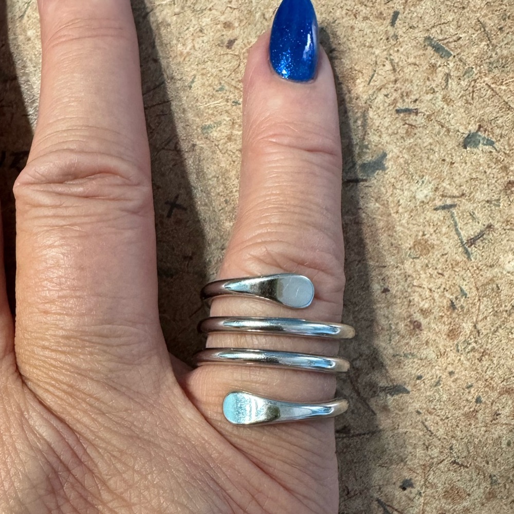 Lia Sophia Silver Spiral Ring
